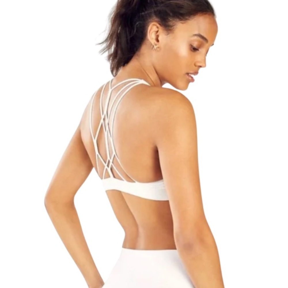 L | Women's White Connar Sports Bra